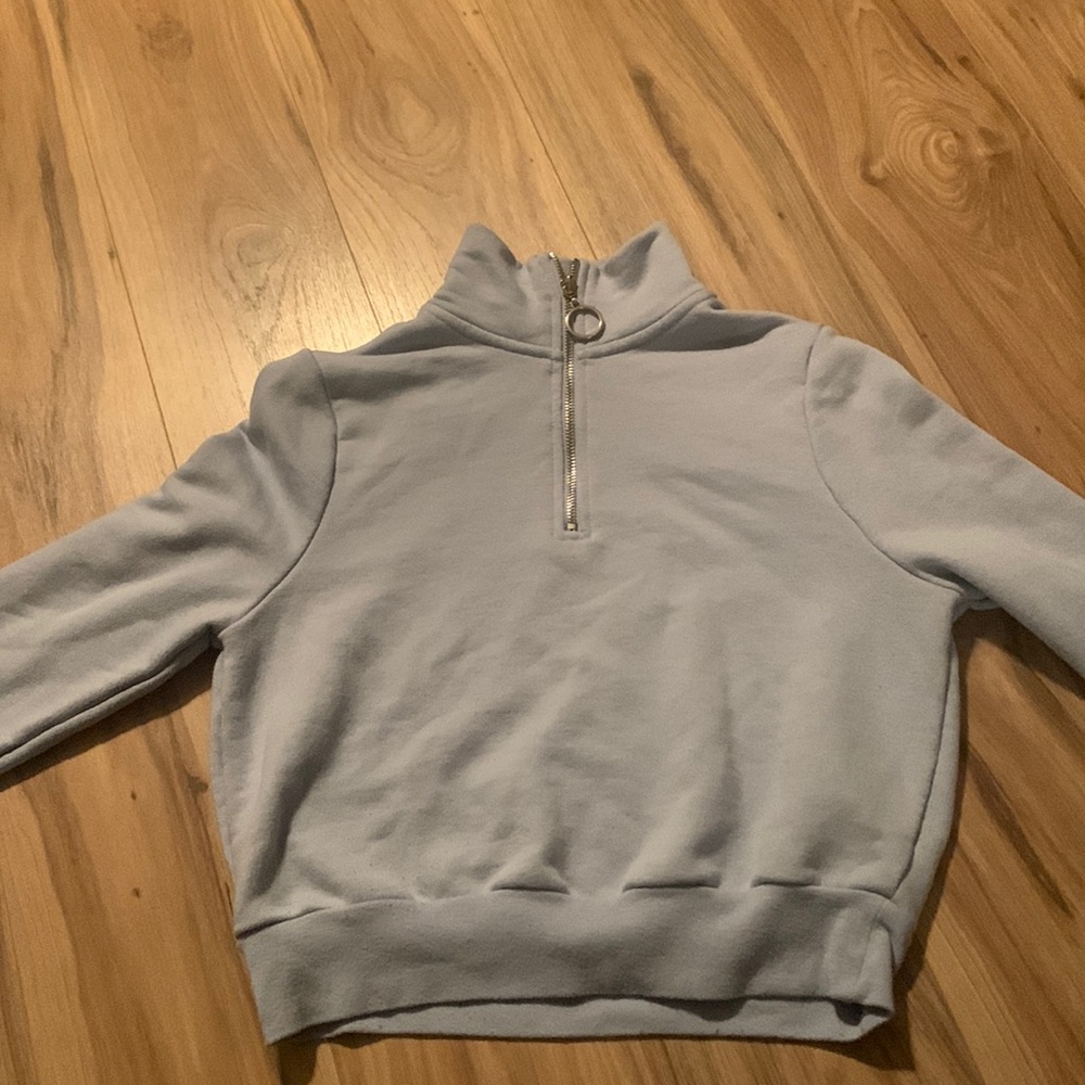 Light Purple cropped half zip